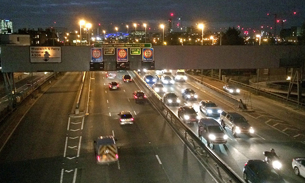 A new tunnel feeding into this A102 southbound queue can only make congestion and pollution worse, campaigners say (Photograph: No To Silvertown Tunnel)